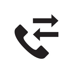 Transfer Call Arrow Action Solid Icon