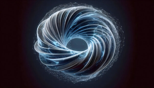 A torus in motion, Ai generated image