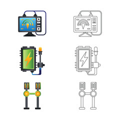 Smart Energy And Tech Device Icon Set
