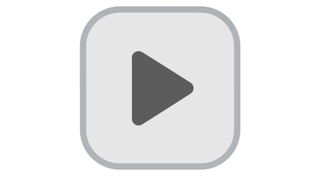 Play button icon with transparent background