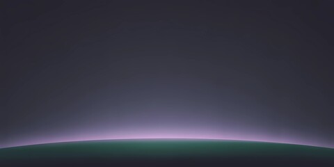 Serene horizon glows with soft purple light over a dark, rolling landscape, evoking peace and new beginnings.