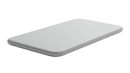 Modern White Smartphone with Slim Design and Smooth Surface on Transparent Background