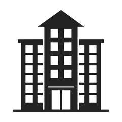 office building web flat icon