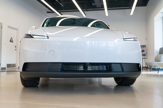 Tesla Model Y Standard (RWD) on showroom floor, Kansas City, Missouri