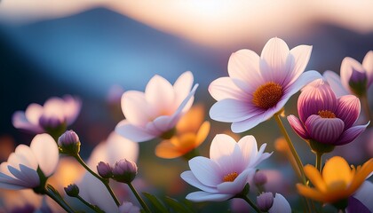 a close up of flowers