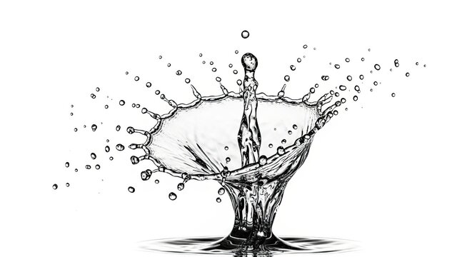 Dynamic Splash of Liquid in a Water Collision