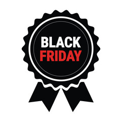 Black Friday badge vector design