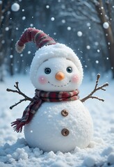 snowman in snow