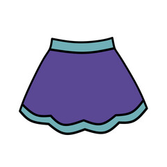 Vector illustration of a colorful striped summer mini dress for a woman, isolated on white