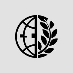 vector illustration of a leaf symbol, Eps file.