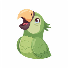 Parrot Talking with Tilted Head
