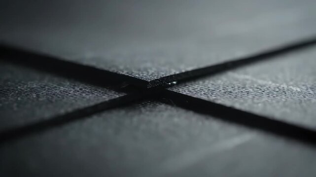 Abstract grey surface with intersecting lines, macro view