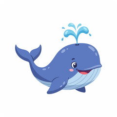 Whale Spouting Water Joyfully