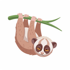 Kukang Hanging Upside Down Sleepy