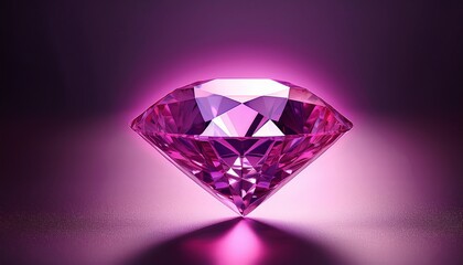a pink diamond with purple light