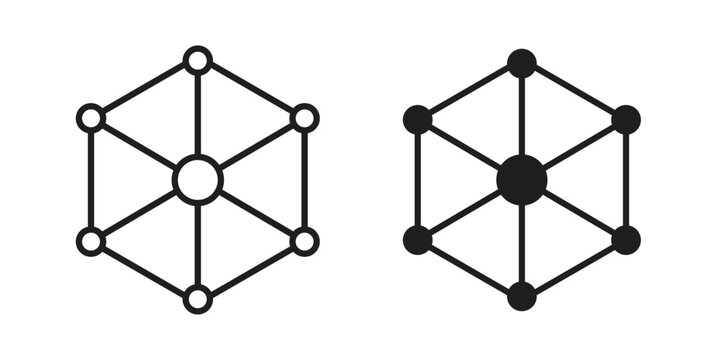 Dependency icon illustration, thin line vector, web design sign,