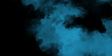 Abstract dark blue watercolor cloudiness, mist, or smog background. Moody Teal and Black Abstract Cloud Texture.  White and ash messy wall stucco texture background .