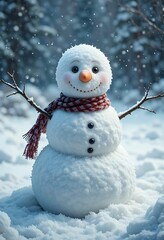 snowman in snow