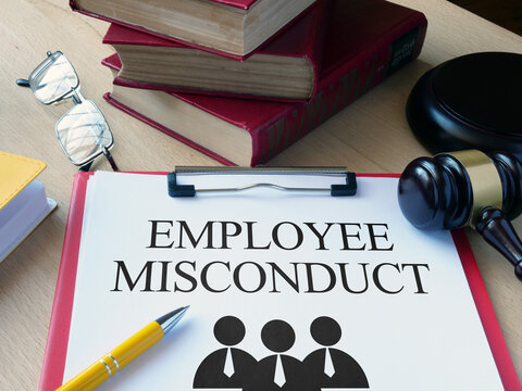 Termination of Employee concept. Employee misconduct as legal concept