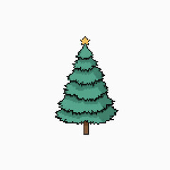 Fototapeta premium Simple Pixelated Art Christmas Tree