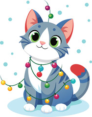 Christmas Tree Vector T-Shirt Designs, Cute and Artistic Christmas Tree Illustrations for T-Shirts, Decorated Christmas Tree Vector Bundle for Holiday T-Shirts