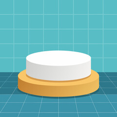 3d rendered illustration of a pie chart on blue background