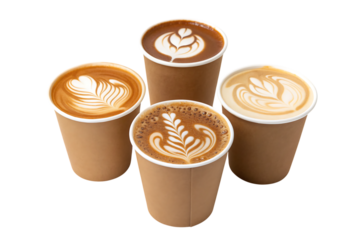 Cup of coffee latte art