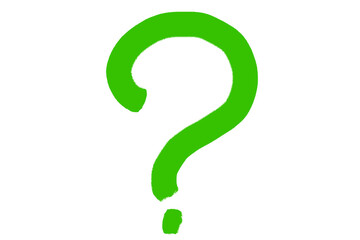 green question mark