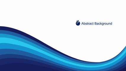Abstract blue wave background with layered flowing shapes and smooth gradient effect in modern design style for creative projects