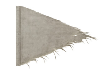 Weathered tattered pennant flag, old fabric triangular banner showing surrender, defeat, and worn texture concept