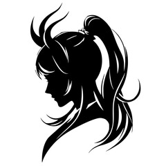Beautiful devil silhouette