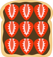 Toast with Nut Butter and Strawberry Topping