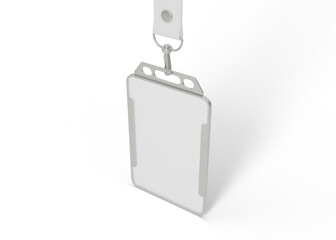 Metal Clip Lanyard Mockup with ID Holder