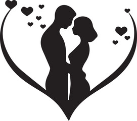 silhouette of a couple