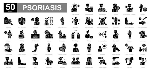 Psoriasis glyph iconset