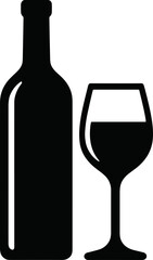 Wine Bottle Glass SVG Cut Files for Cricut & Silhouette
