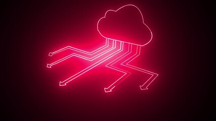 3D render of a metal technology symbol design concept on a black and green background illustration - Powered by Adobe