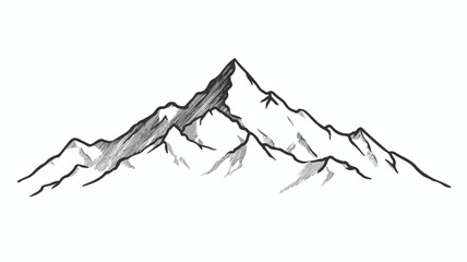 Mountain Peak Solid Icon Vector Illustration for Professional Use