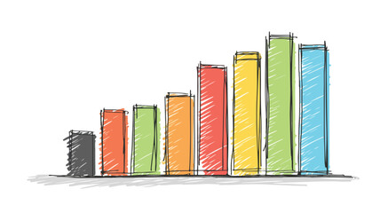 Achieve Your Goals with Professional Goal Setting Bar Chart on White Background Vector Illustration