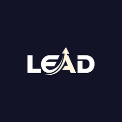 Letter LEAD vector wordmark logo typography.A sophisticated wordmark logo embodying elite leadership, representing prestige and exclusivity.