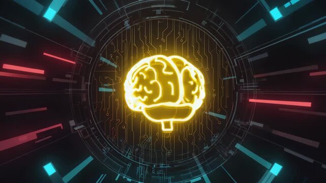 Glowing brain with neural network data mining