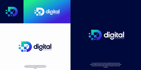 electrical system education logo, with letter concepts, network connections, digital services, vector graphic templates.
