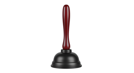 A classic red handled plunger