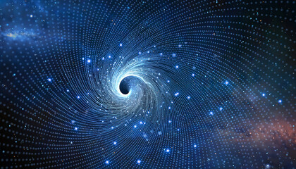 Abstract Volumetric Light Vortex Cosmic Data Background