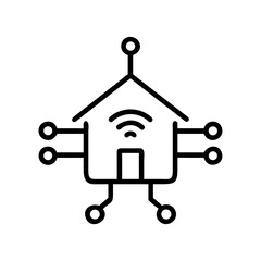 Obraz premium smart home hub icon