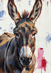 Painting of a Donkey Head