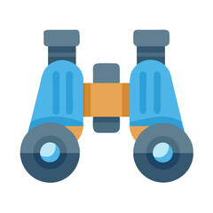 Stylish Binoculars on Black Background for Exploration and Discovery