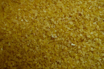 Yellow corn grits close-up
