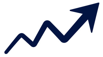 Dynamic upward trending arrow symbolizing business growth and financial success in a modern, abstract design