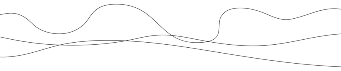 Thin curved wavy lines